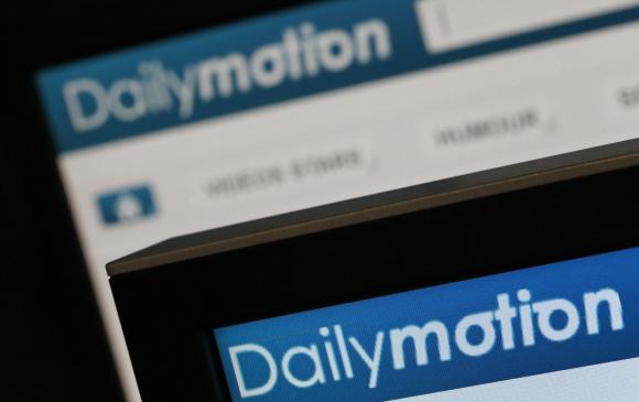 Dailymotion website pages opened in an internet browser are seen in this photo illustration taken in Paris